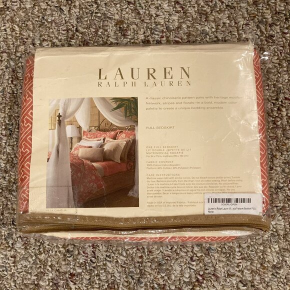 Lauren by Ralph Lauren Full Bedskirt – Fretwork Design (Jupette de Lit) - Picture 2 of 2